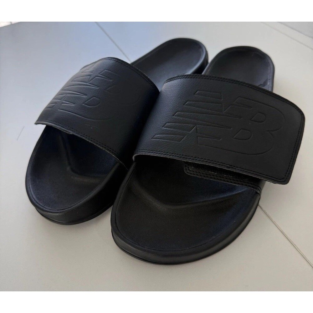 New Balance Slides Mens Size 15 4E Black Comfort Sandals Casual Beach Pool Shoes